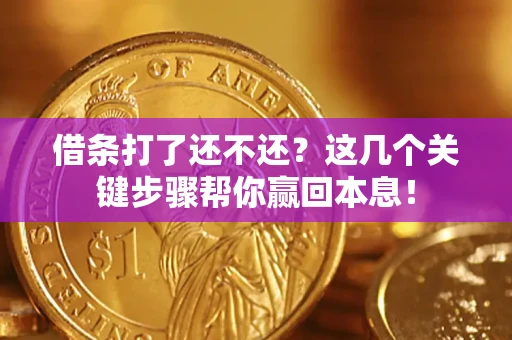 武汉借条打了还不还？这几个关键步骤帮你赢回本息！
