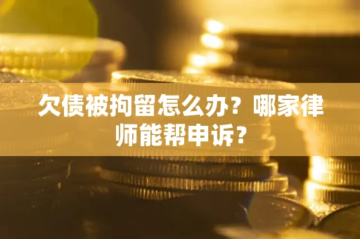武汉欠债被拘留怎么办？哪家律师能帮申诉？