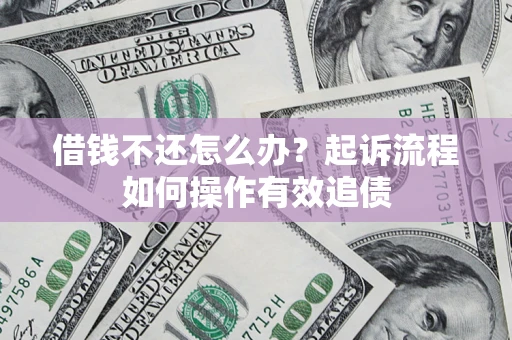 武汉借钱不还怎么办？起诉流程如何操作有效追债