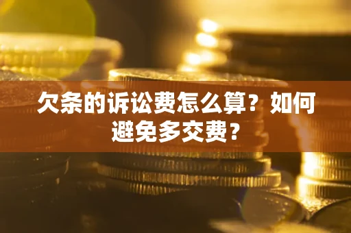 武汉欠条的诉讼费怎么算？如何避免多交费？