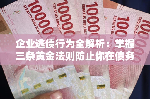 武汉企业逃债行为全解析：掌握三条黄金法则防止你在债务乱局中“踩雷”