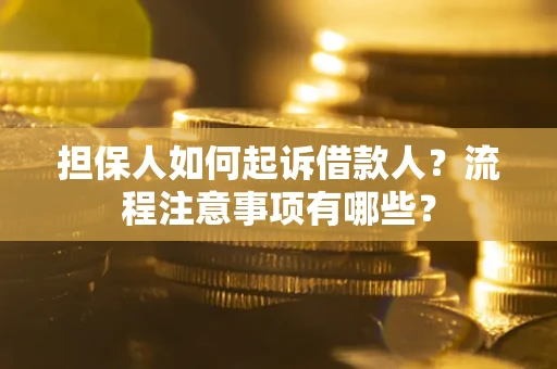 武汉担保人如何起诉借款人？流程注意事项有哪些？