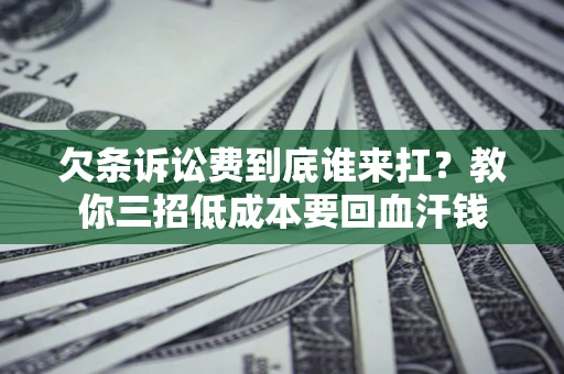 武汉欠条诉讼费到底谁来扛？教你三招低成本要回血汗钱